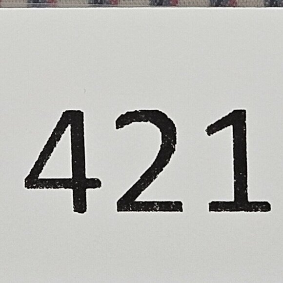 Lands' End White Blue Red Striped Button-Down Shirt Men's Size 16-33 Long Sleeve - Picture 10 of 10